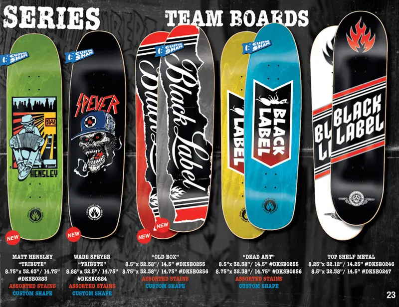 black label skateboard decks