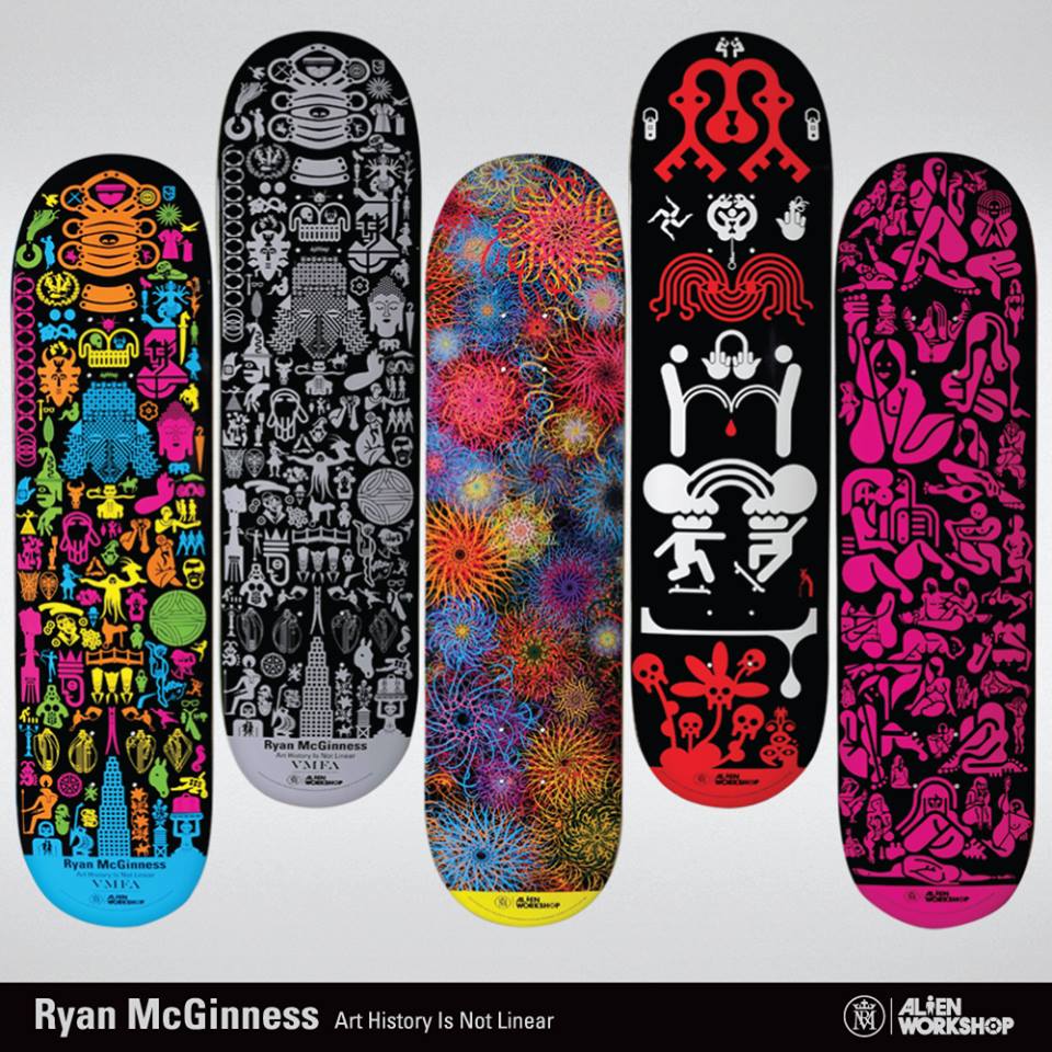Alien Workshop ryan mcginness art history is not linear skateboard deck
