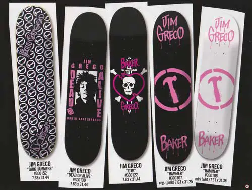 Baker Skateboards Jim Greco Decks