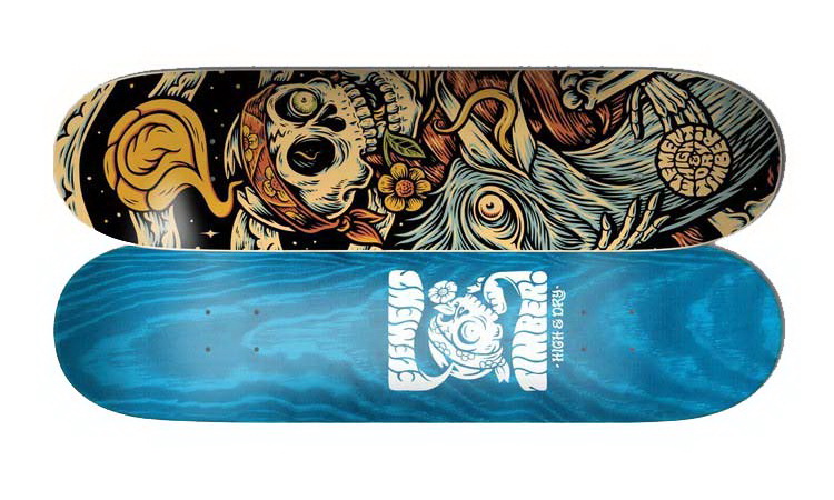 Element Timber High Dry Skull Skateboard Deck 8.25inch skateboard deck 1