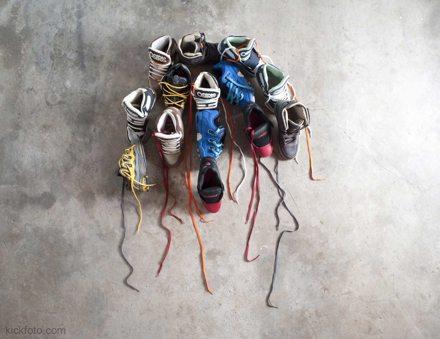 d3 shoe art installation